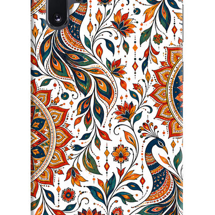 White Mayura Samsung Note 10 Plus Back Cover