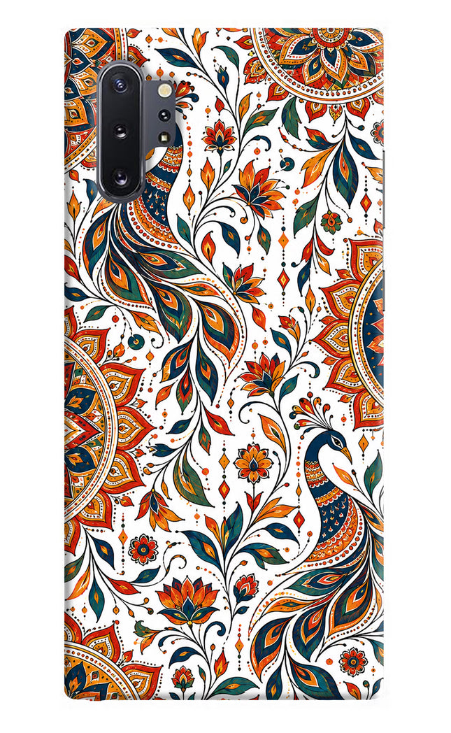 White Mayura Samsung Note 10 Plus Hard Case Back Cover by Casekaro