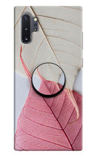 White Pink Leaf Samsung Note 10 Plus Pop Case by Casekaro