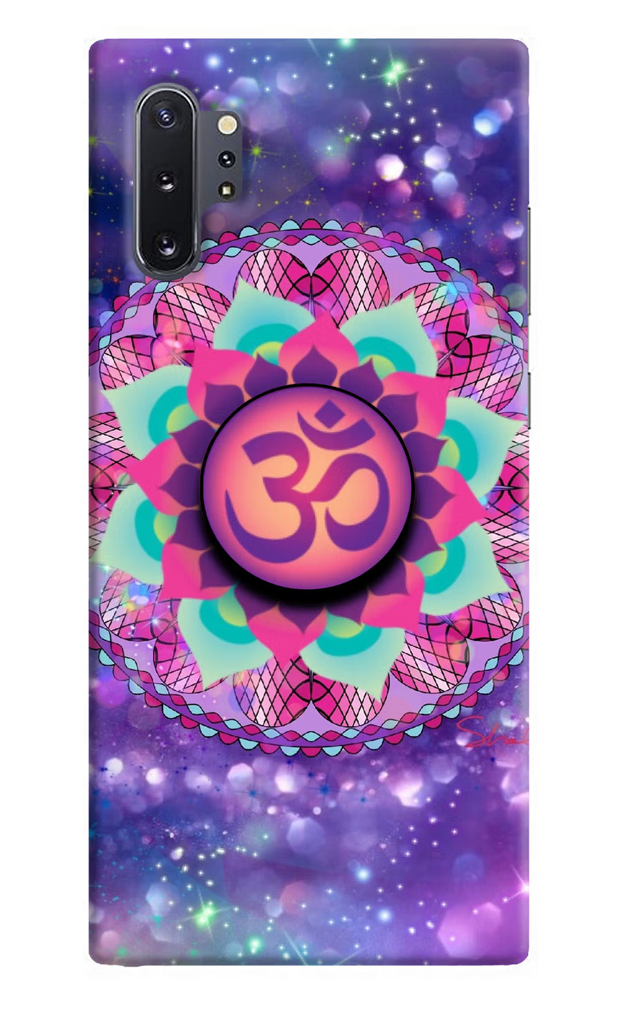Om Purple Samsung Note 10 Plus Pop Case, Hard case