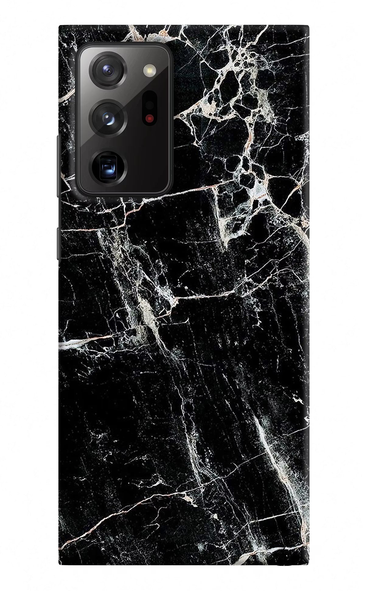 Black Marble Texture Samsung Note 20 Ultra Hard Case Back Cover by Casekaro