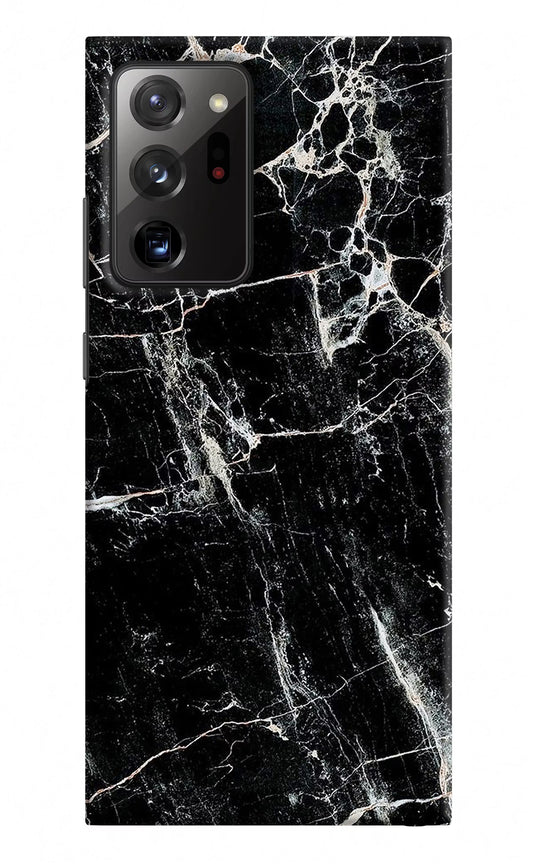 Black Marble Texture Samsung Note 20 Ultra Hard Case Back Cover by Casekaro