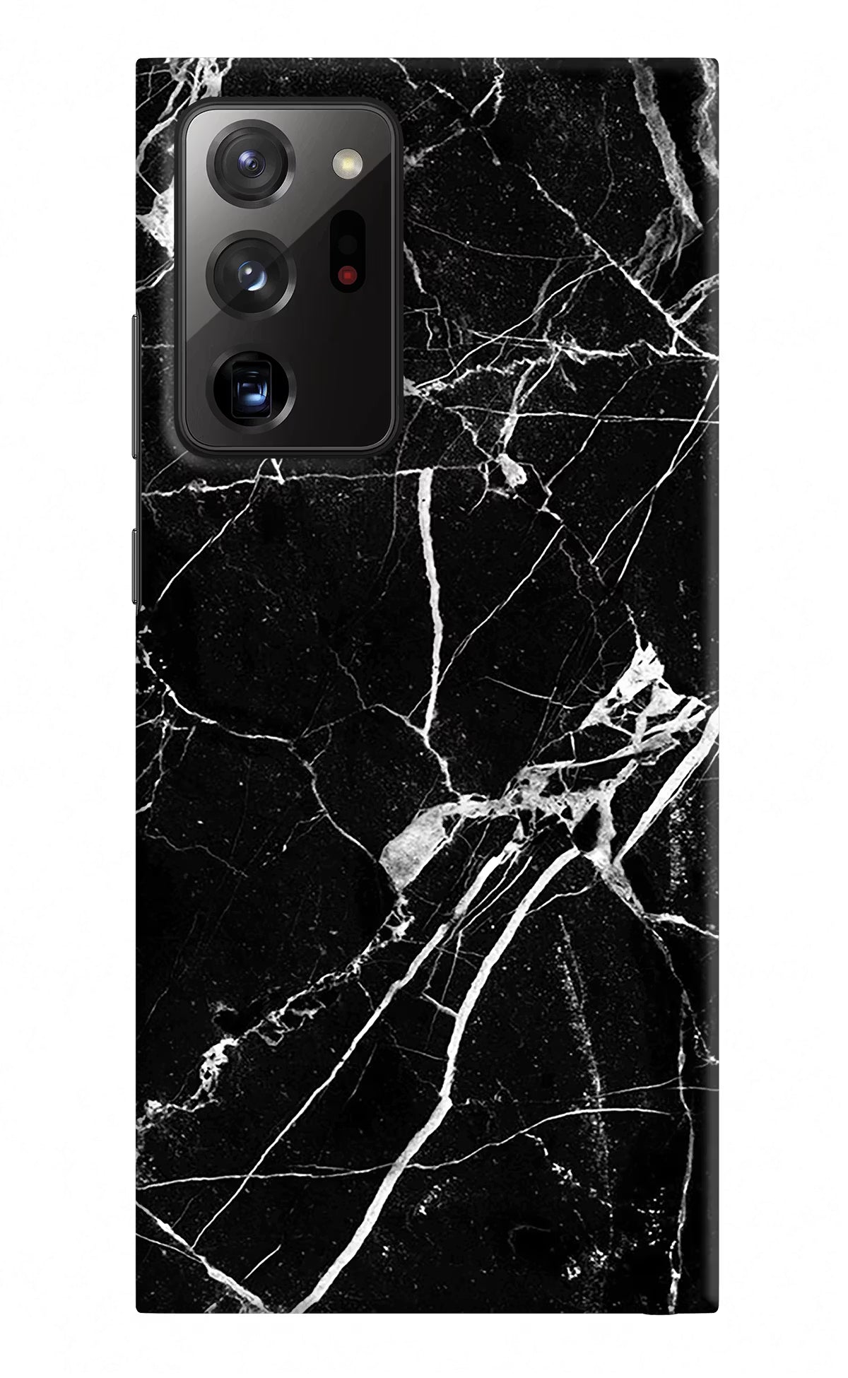 Black Marble Pattern Samsung Note 20 Ultra Hard Case Back Cover by Casekaro
