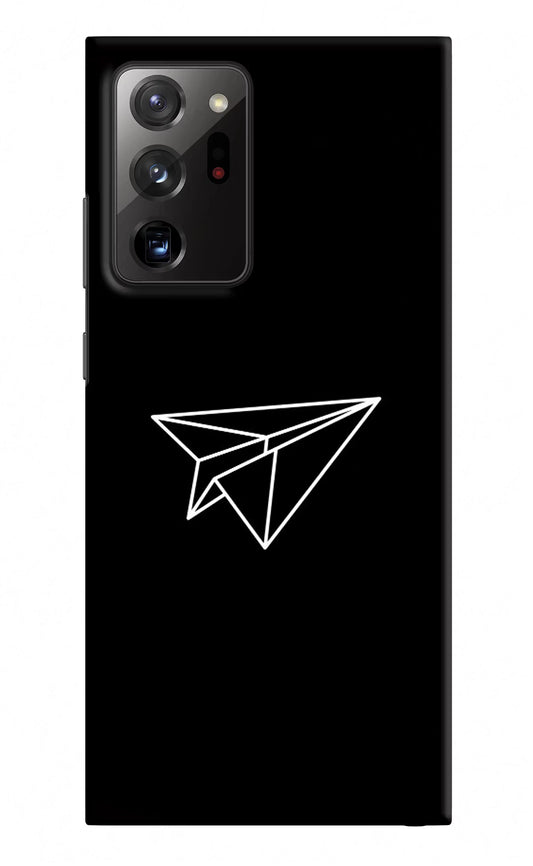 Paper Plane White Samsung Note 20 Ultra Hard Case Back Cover by Casekaro