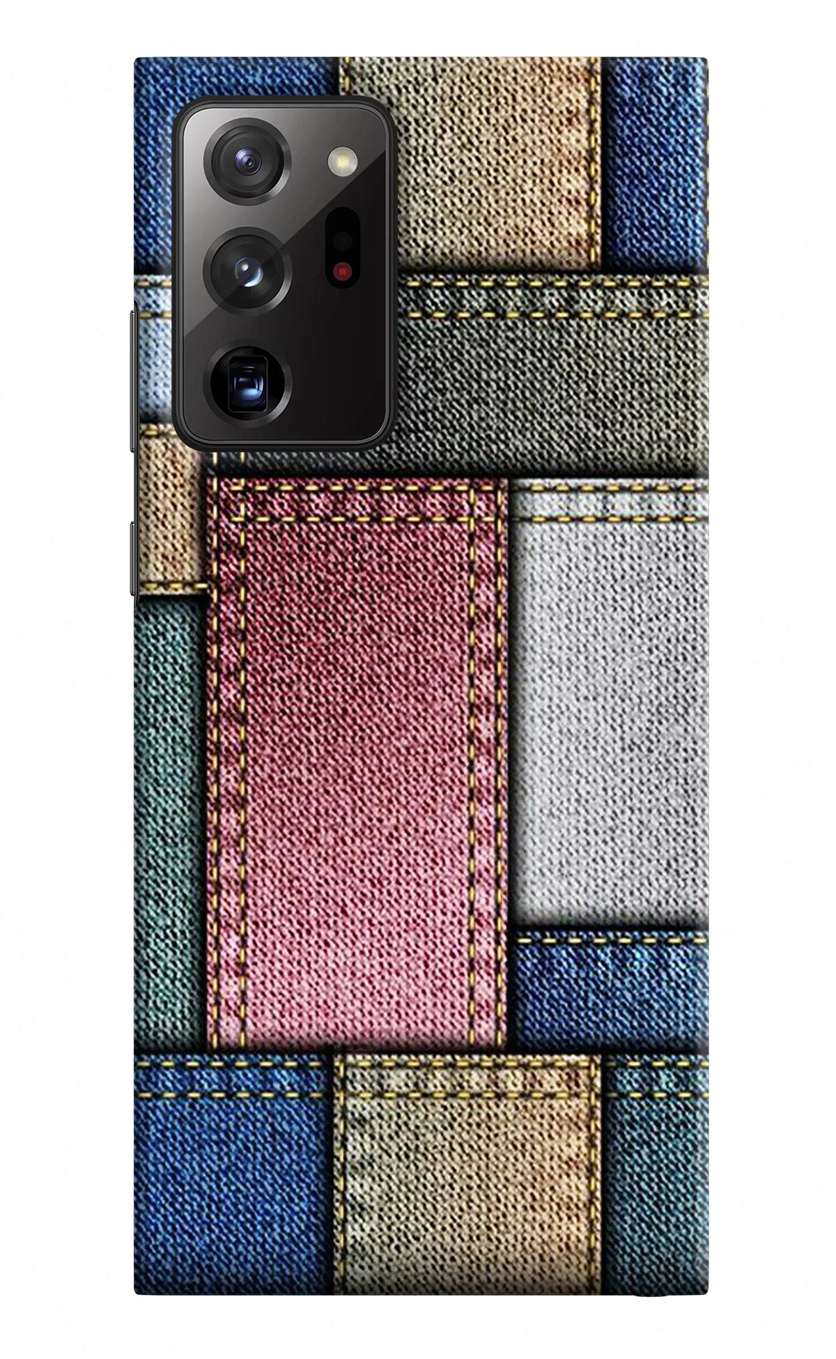 Multicolor Jeans Samsung Note 20 Ultra Hard Case Back Cover by Casekaro