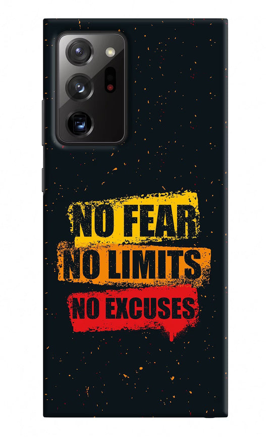 No Fear No Limits No Excuse Samsung Note 20 Ultra Hard Case Back Cover by Casekaro