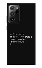 Life Motto Code Samsung Note 20 Ultra Hard Case Back Cover by Casekaro