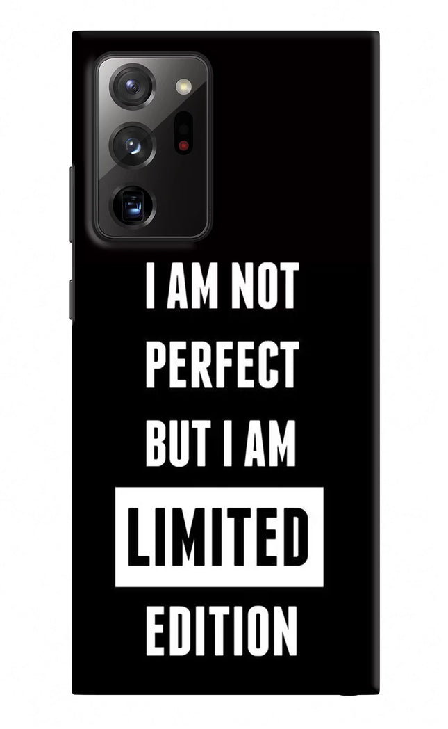 I Am Not Perfect But I Am Limited Edition Samsung Note 20 Ultra Hard Case Back Cover by Casekaro