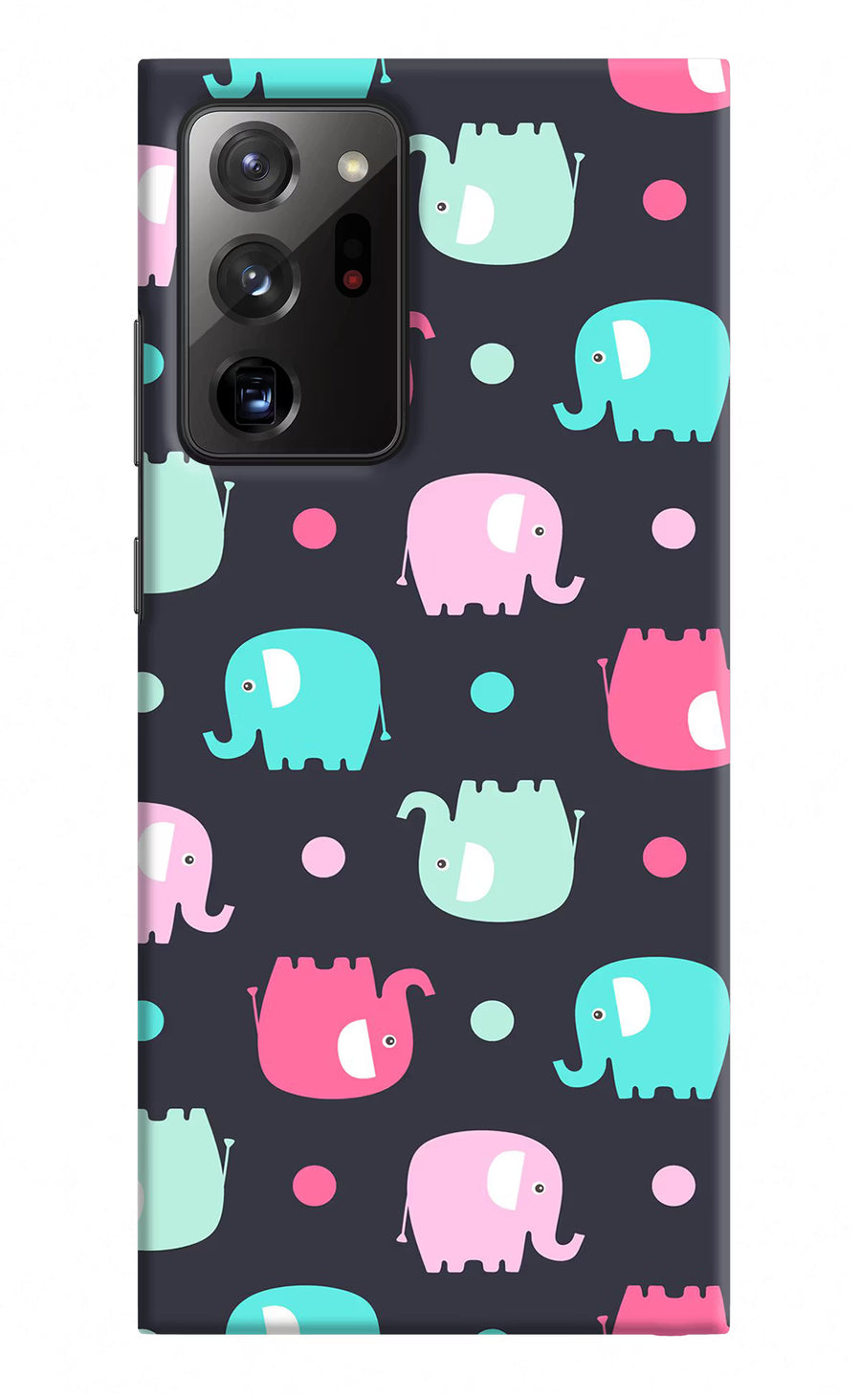 Elephants Samsung Note 20 Ultra Back Cover, Hard case