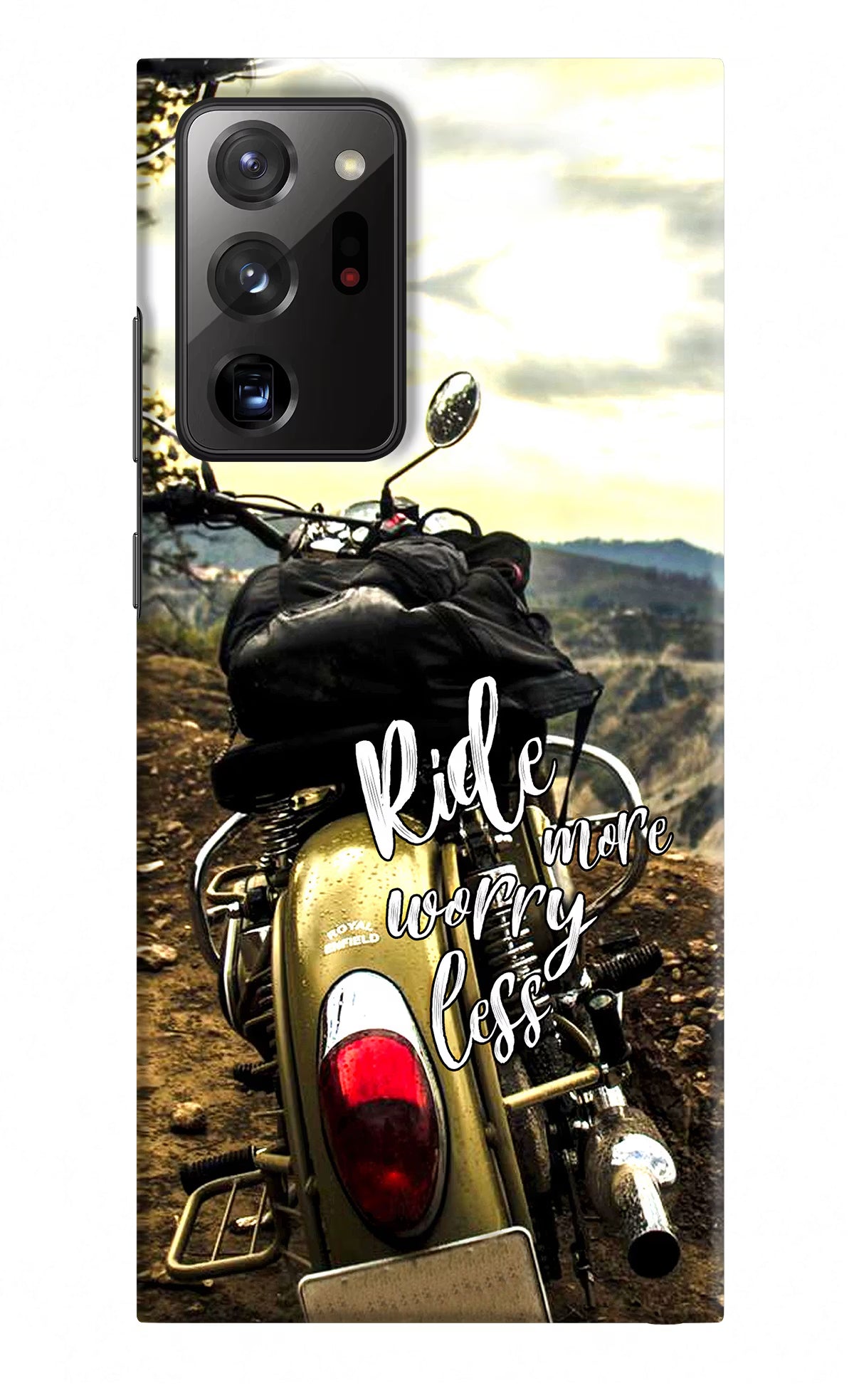 Ride More Worry Less Samsung Note 20 Ultra Hard Case Back Cover by Casekaro