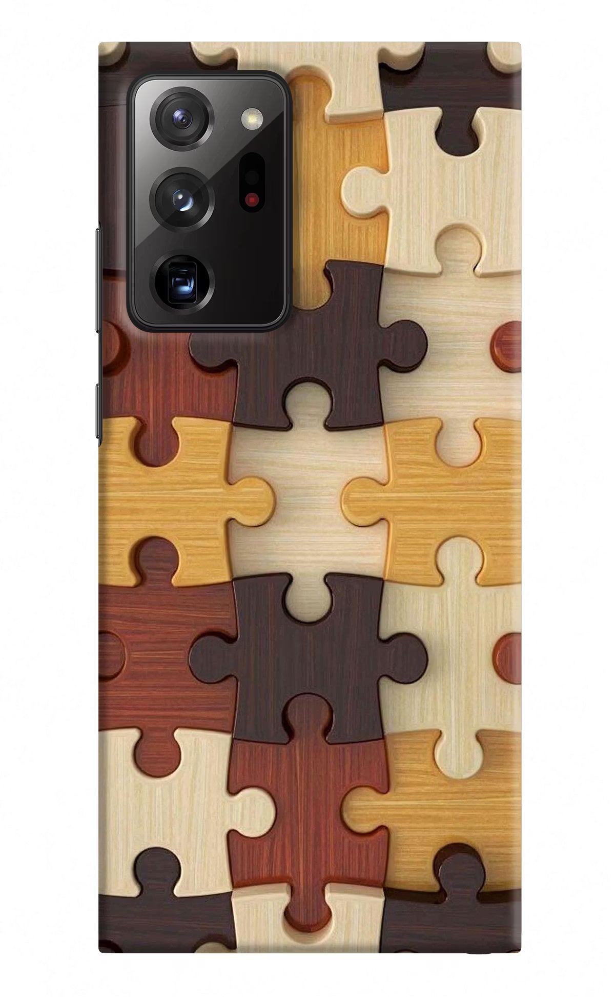 Wooden Puzzle Samsung Note 20 Ultra Hard Case Back Cover by Casekaro