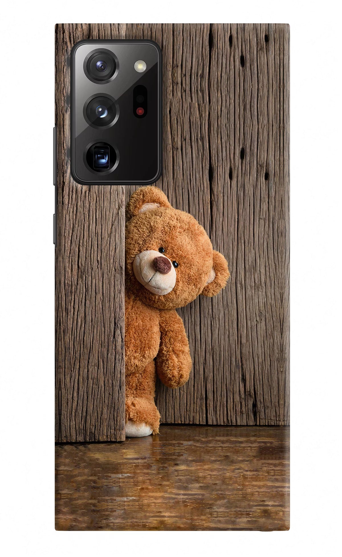 Teddy Wooden Samsung Note 20 Ultra Hard Case Back Cover by Casekaro