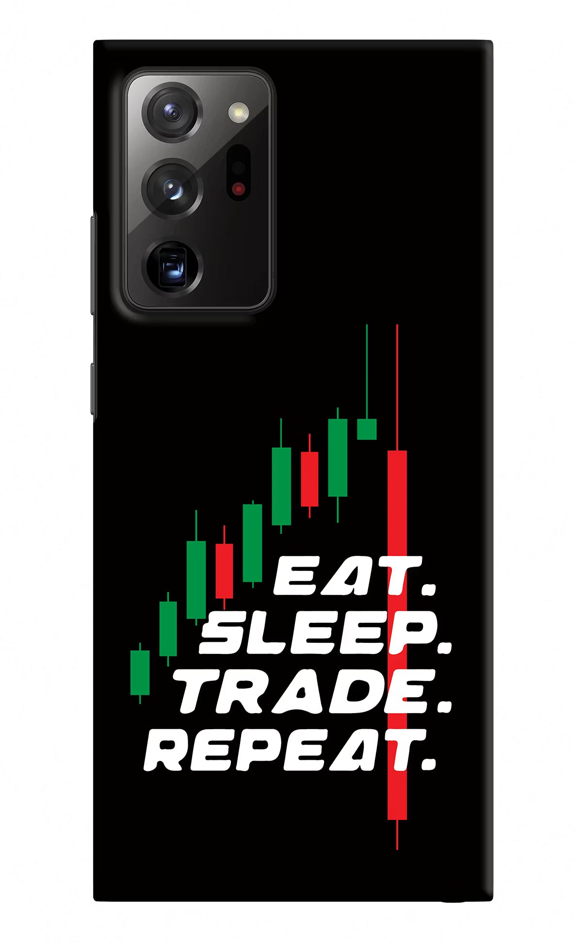 Eat Sleep Trade Repeat Samsung Note 20 Ultra Hard Case Back Cover by Casekaro