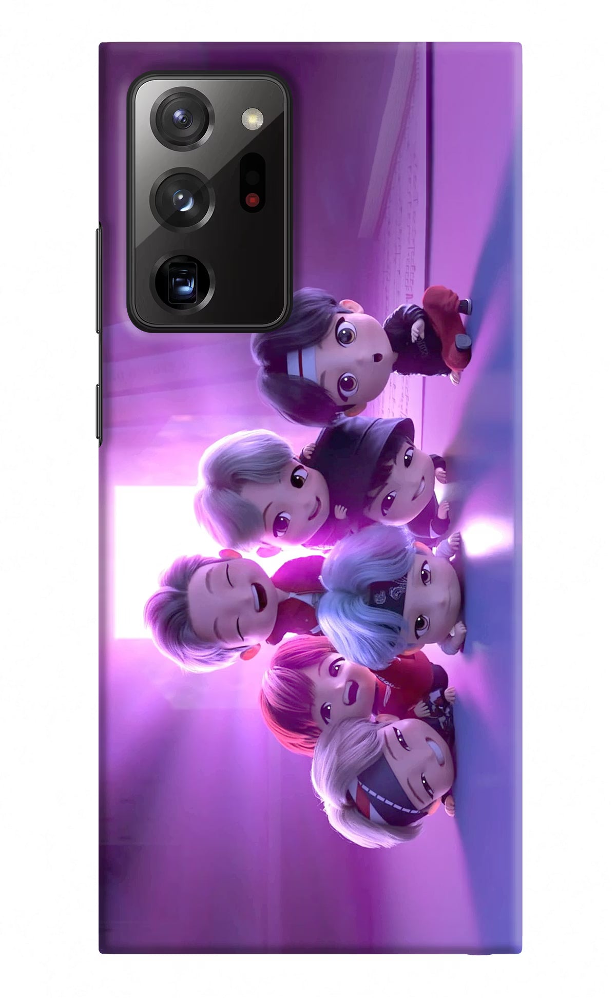 BTS Chibi Samsung Note 20 Ultra Hard Case Back Cover by Casekaro