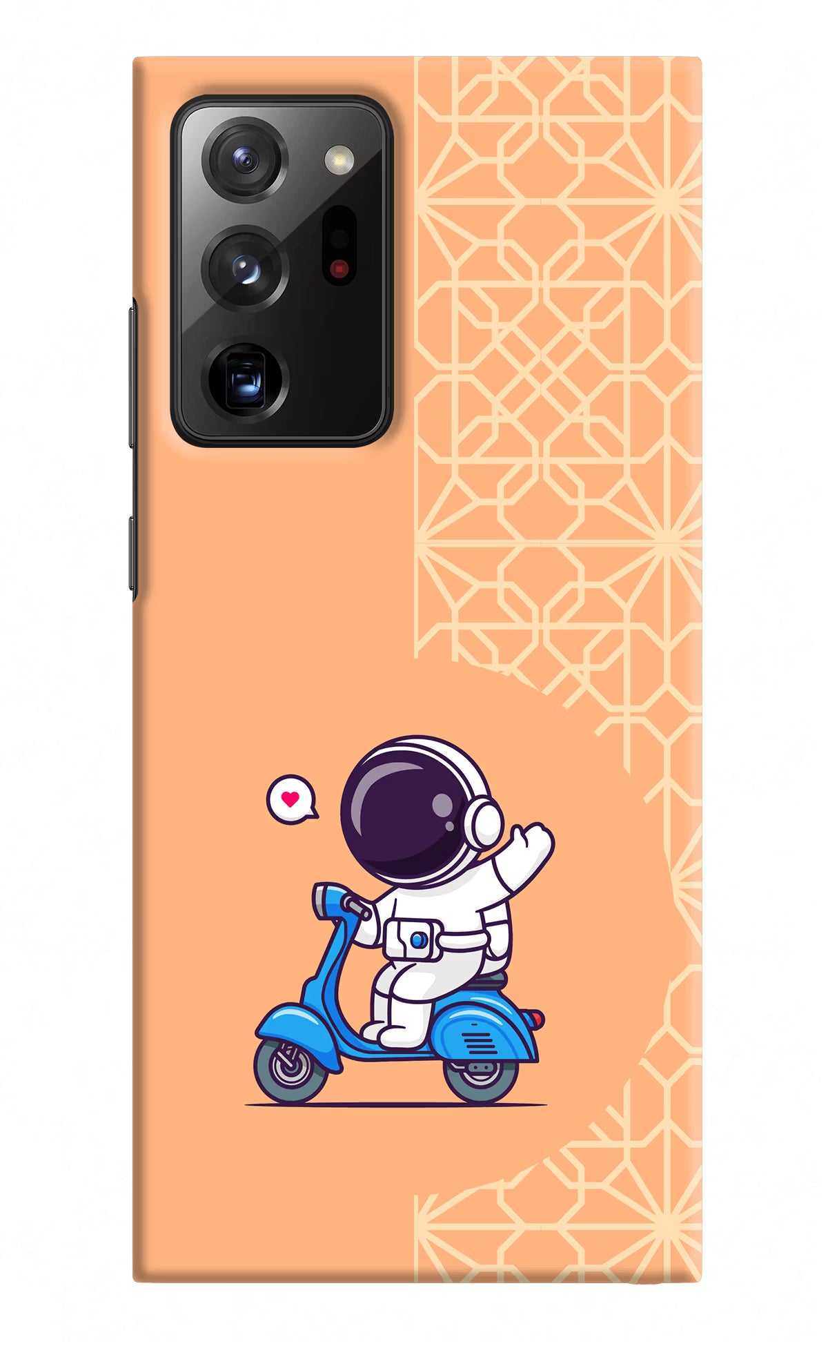 Cute Astronaut Riding Samsung Note 20 Ultra Hard Case Back Cover by Casekaro