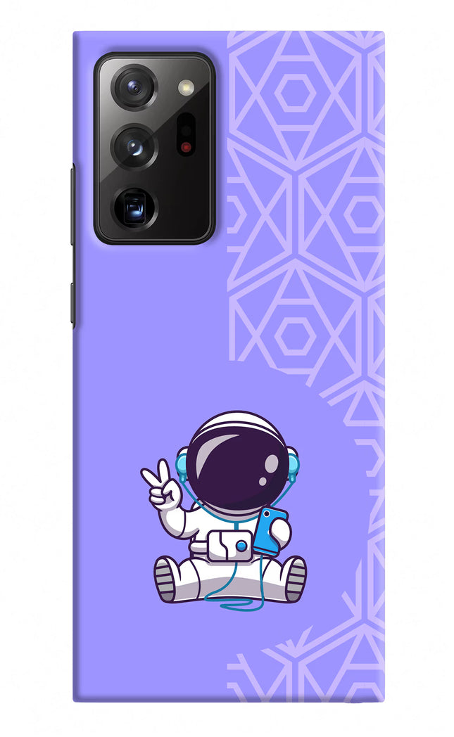 Cute Astronaut Chilling Samsung Note 20 Ultra Hard Case Back Cover by Casekaro