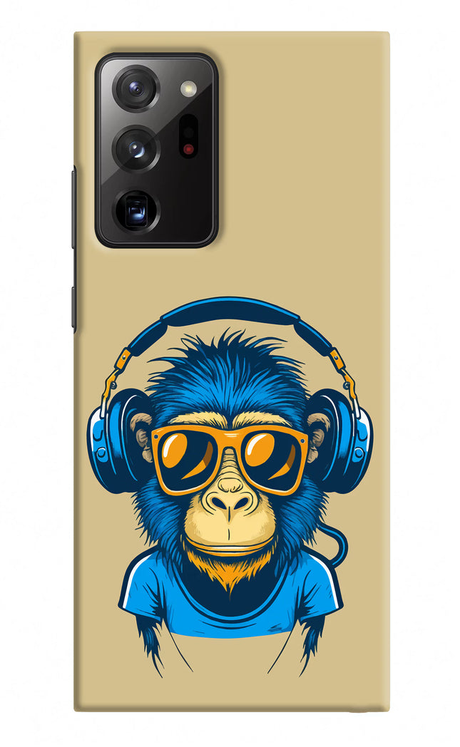 Monkey Headphone Samsung Note 20 Ultra Hard Case Back Cover by Casekaro