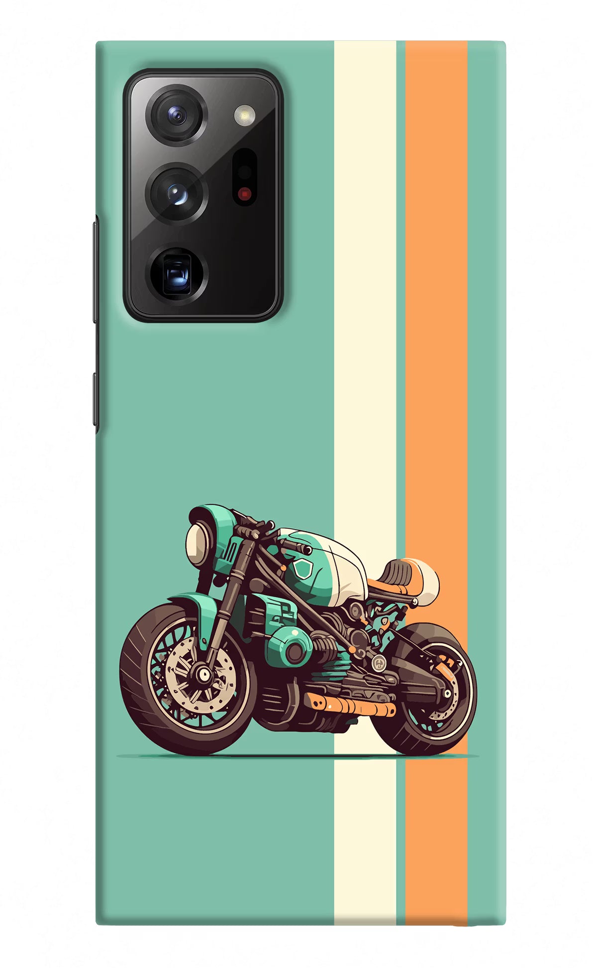 Striped Moto Drift Samsung Note 20 Ultra Hard Case Back Cover by Casekaro