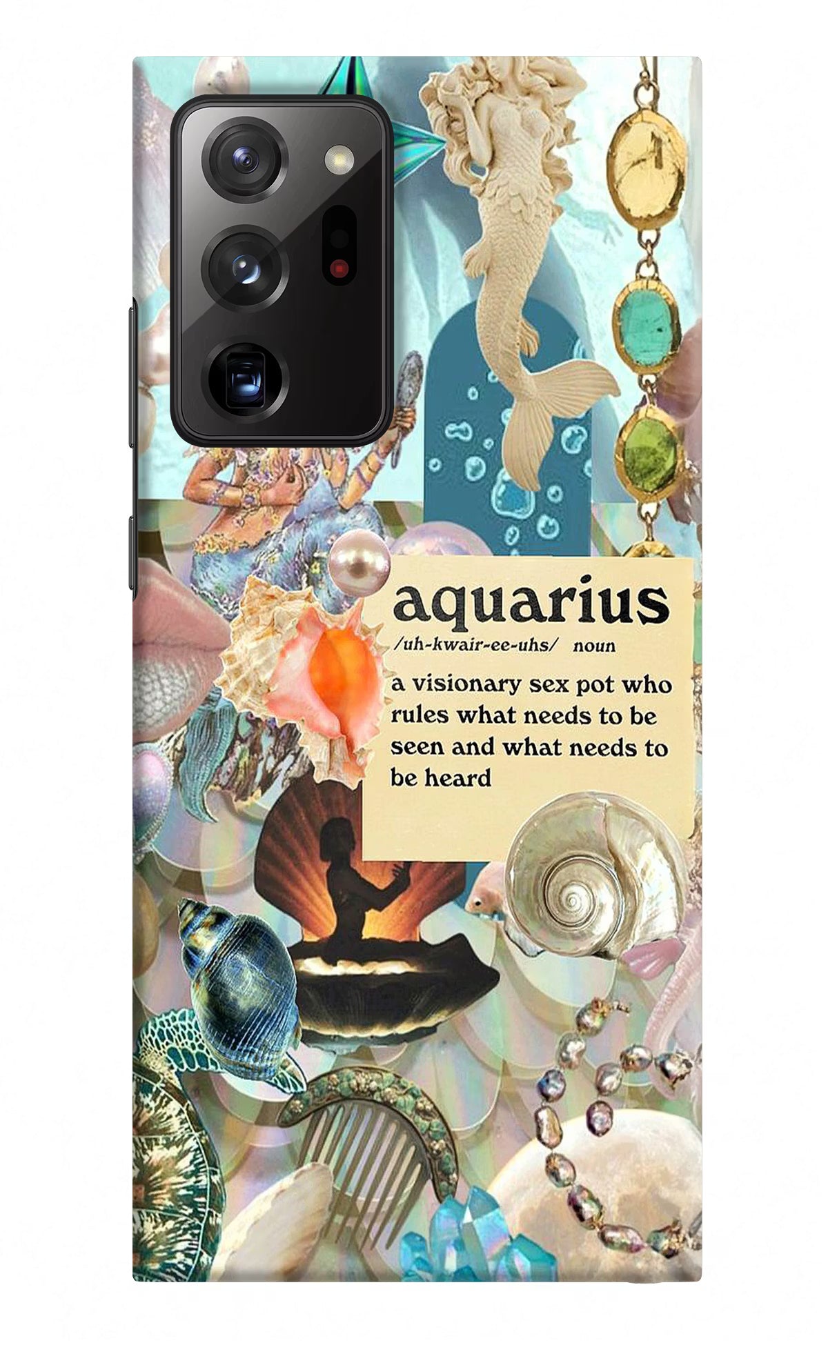 Aquarius Zodiac Samsung Note 20 Ultra Hard Case Back Cover by Casekaro