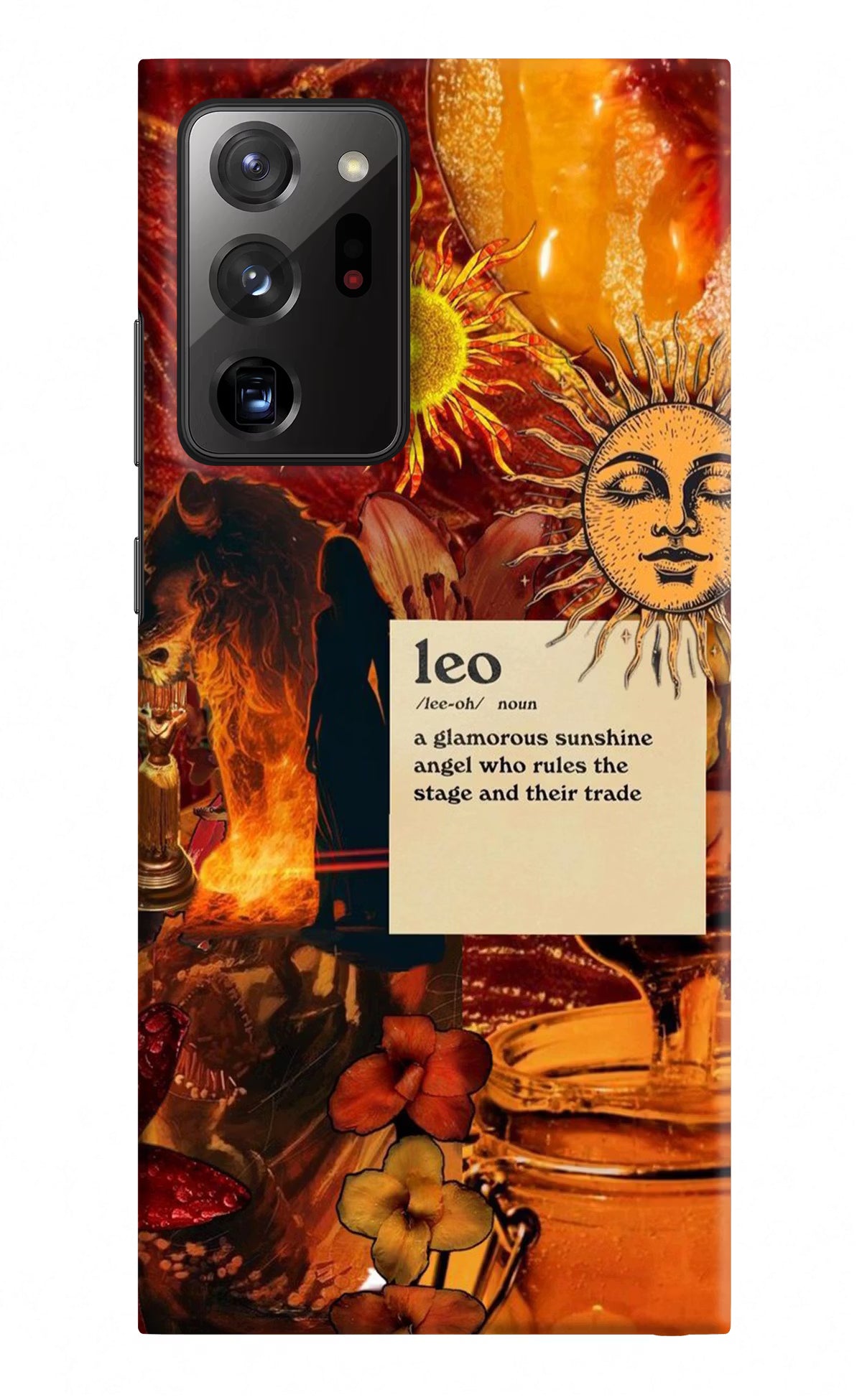 Leo Zodiac Samsung Note 20 Ultra Hard Case Back Cover by Casekaro