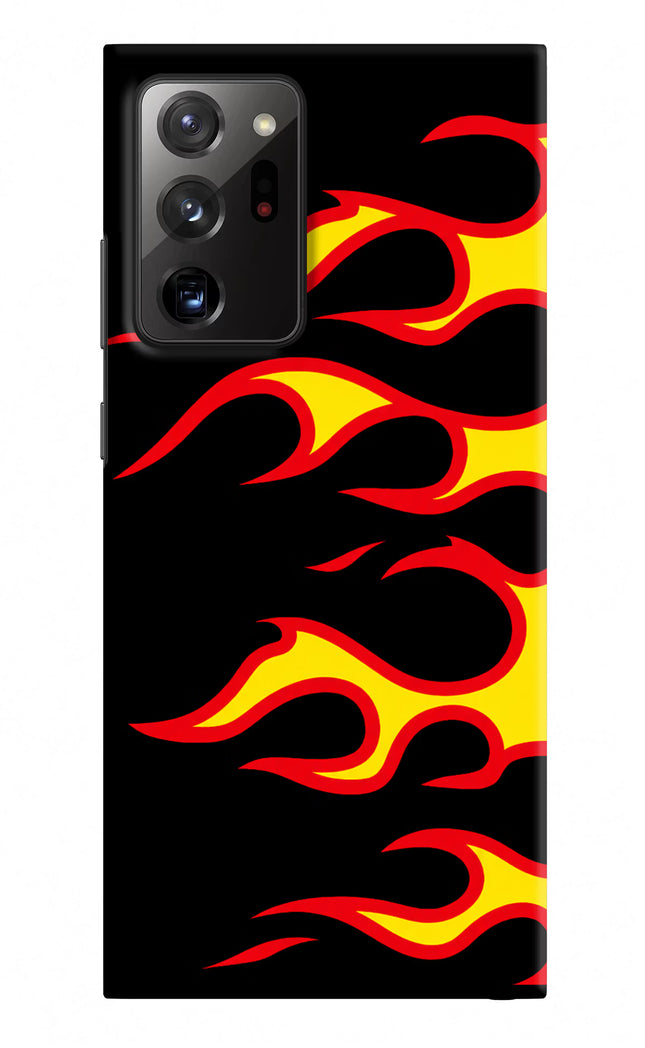 Side Sweep Flames Samsung Note 20 Ultra Hard Case Back Cover by Casekaro