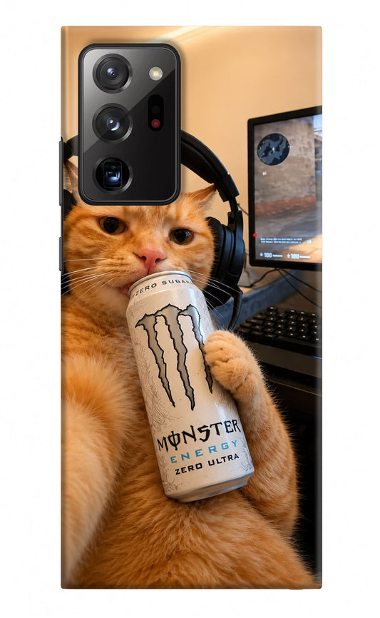 Gamer Cat Energy Samsung Note 20 Ultra Hard Case Back Cover by Casekaro