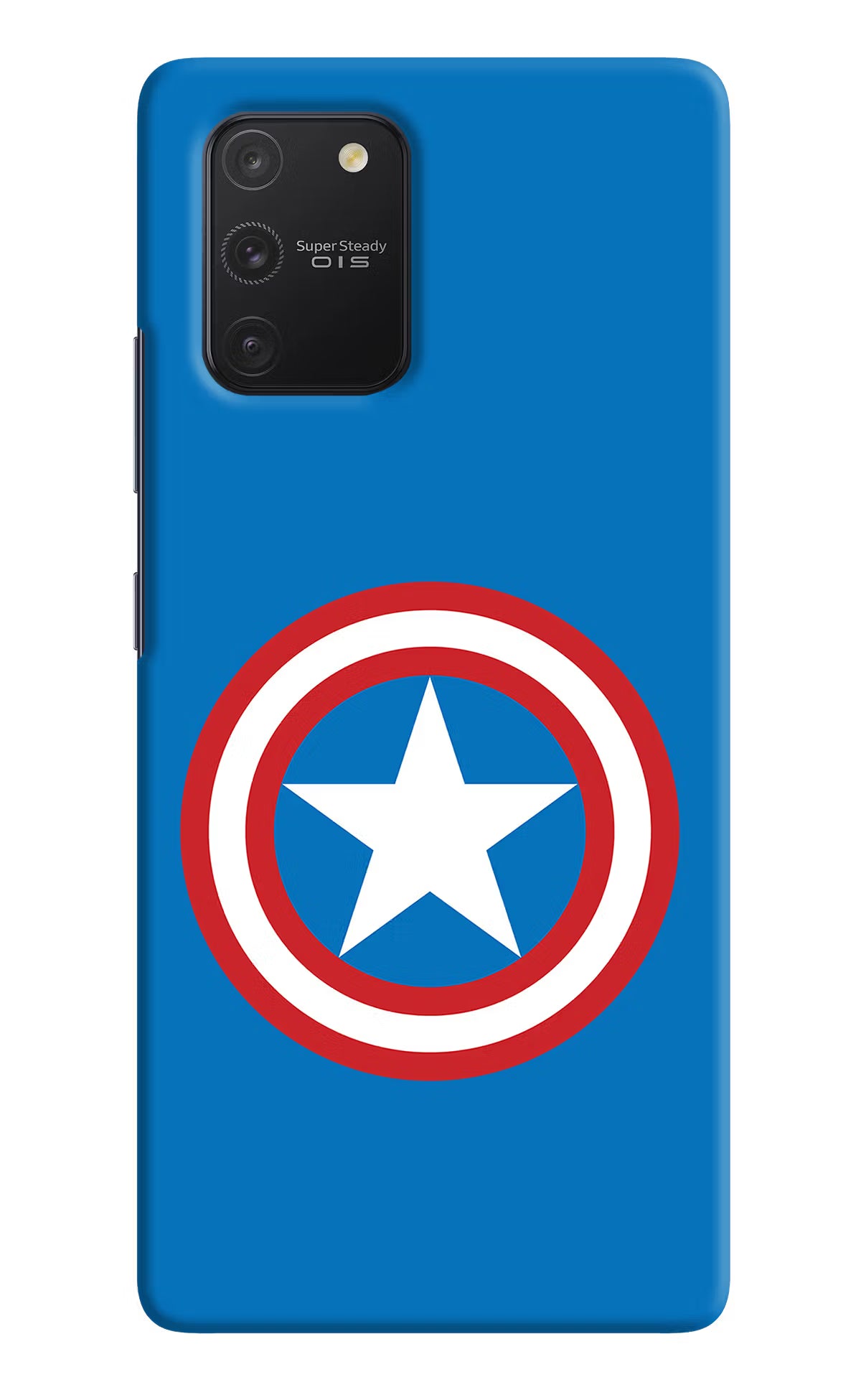 Captain America Logo Samsung S10 Lite Hard Case Back Cover by Casekaro