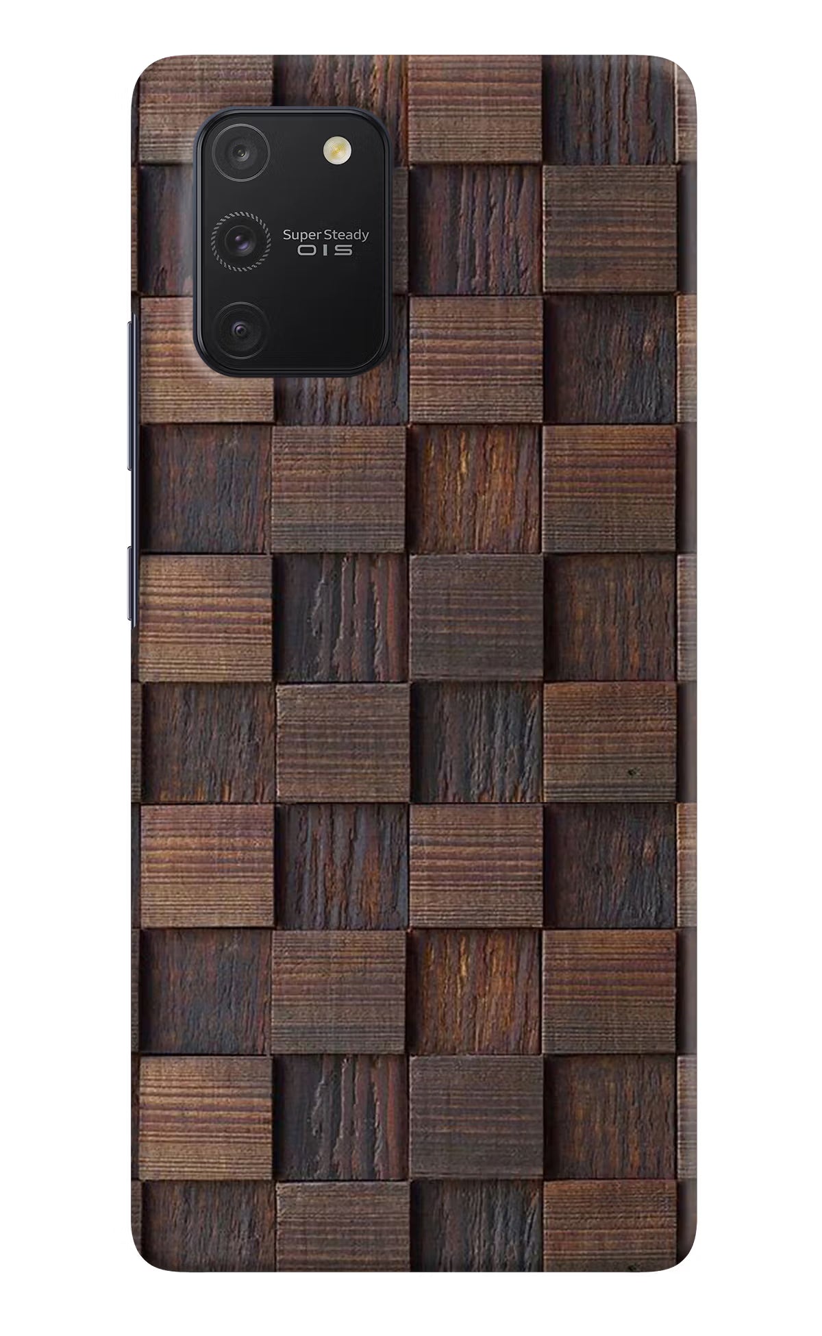 Wooden Cube Design Samsung S10 Lite Hard Case Back Cover by Casekaro