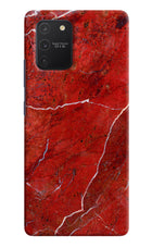 Red Marble Design Samsung S10 Lite Hard Case Back Cover by Casekaro