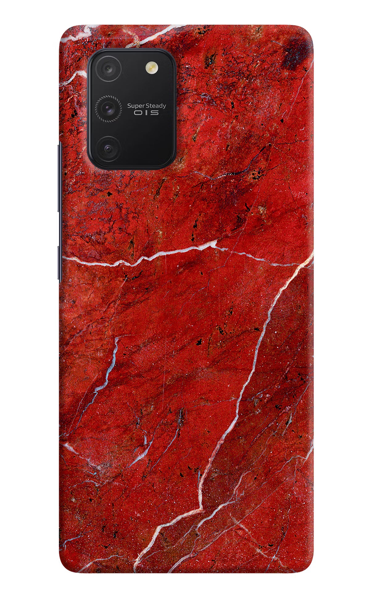 Red Marble Design Samsung S10 Lite Hard Case Back Cover by Casekaro