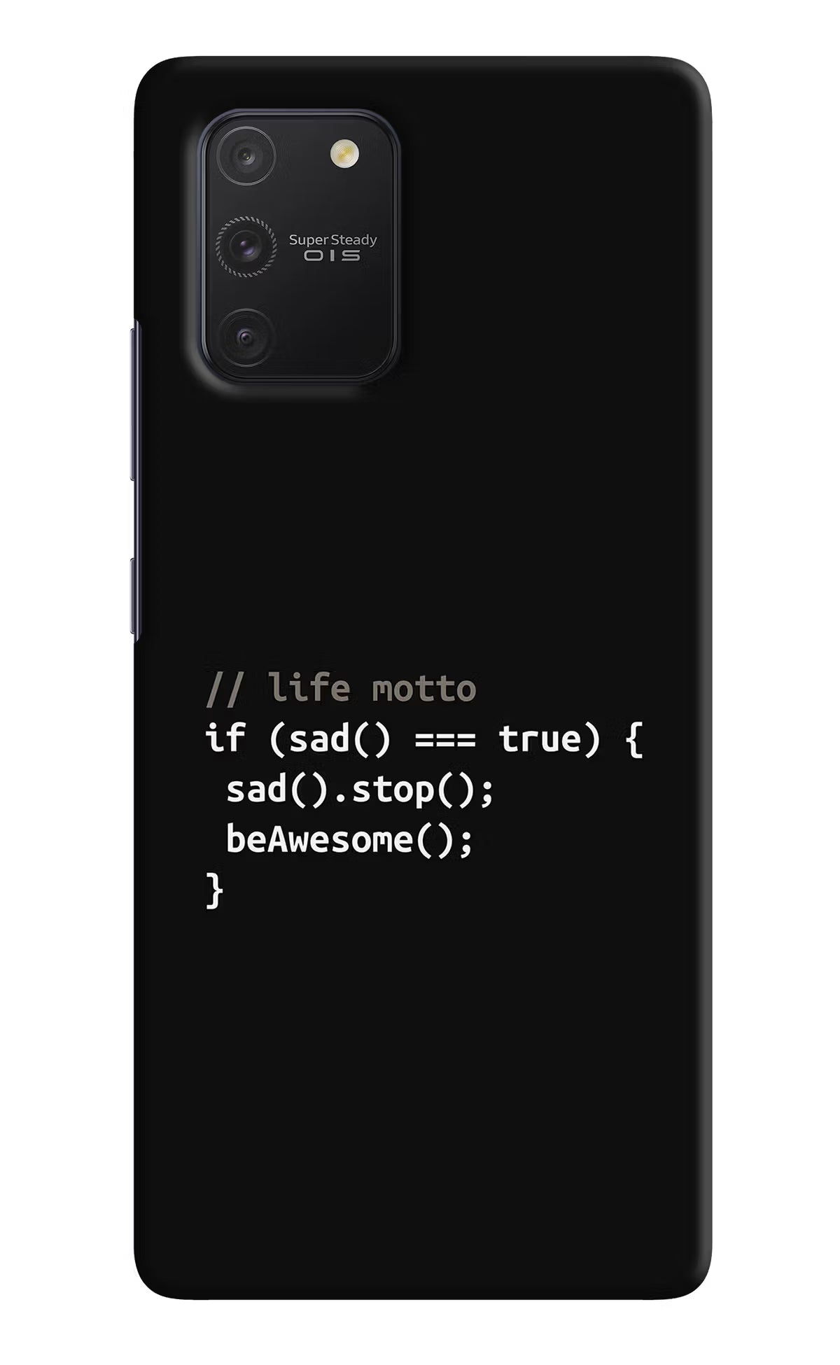 Life Motto Code Samsung S10 Lite Hard Case Back Cover by Casekaro