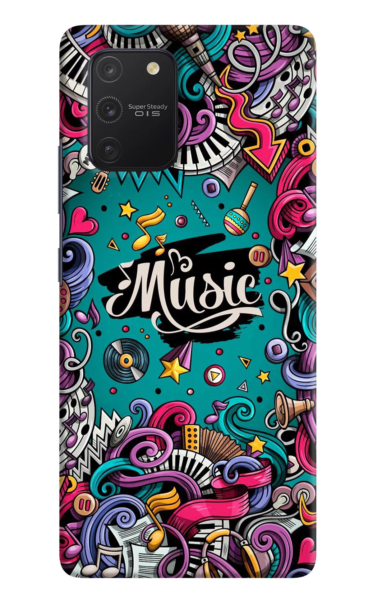 Music Graffiti Samsung S10 Lite Hard Case Back Cover by Casekaro