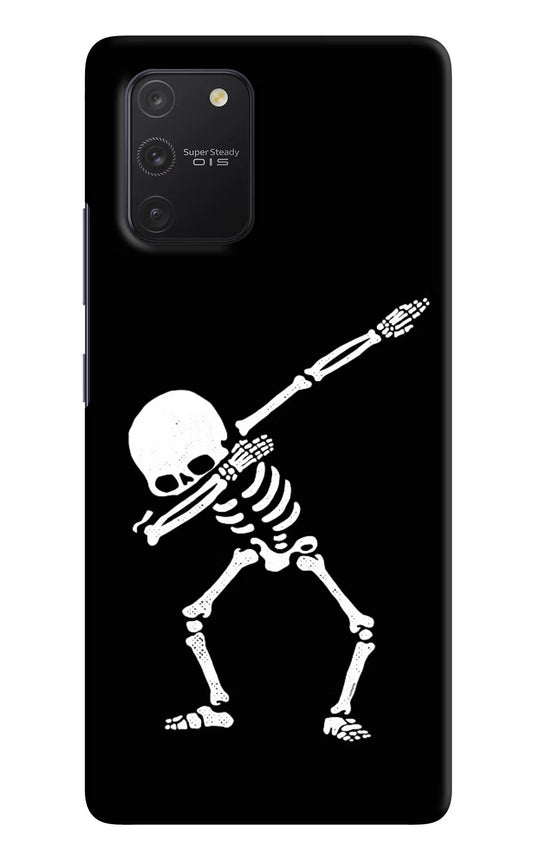 Dabbing Skeleton Art Samsung S10 Lite Hard Case Back Cover by Casekaro