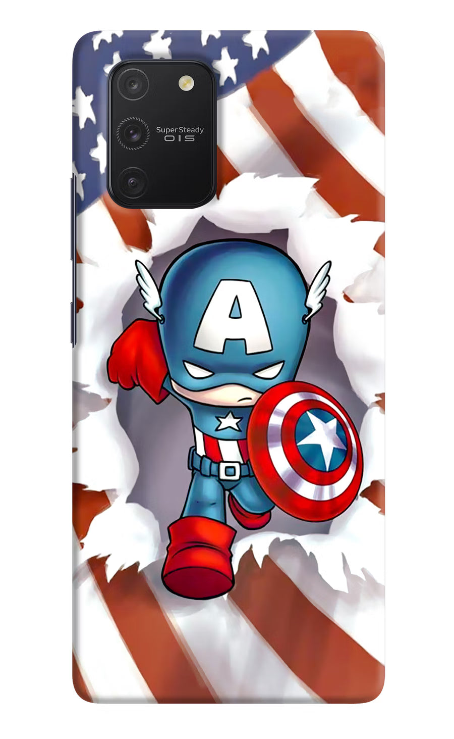 Captain America Samsung S10 Lite Back Cover, Hard case