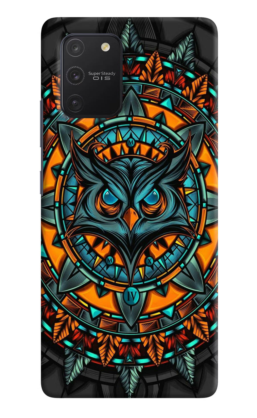 Angry Owl Art Samsung S10 Lite Back Cover, Hard case