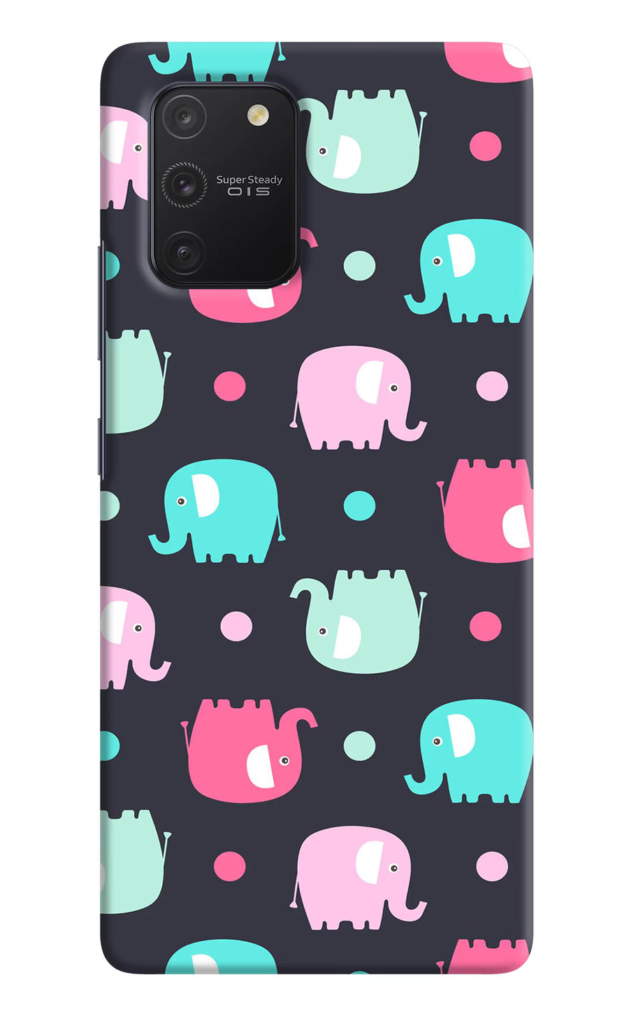 Elephants Samsung S10 Lite Back Cover, Hard case