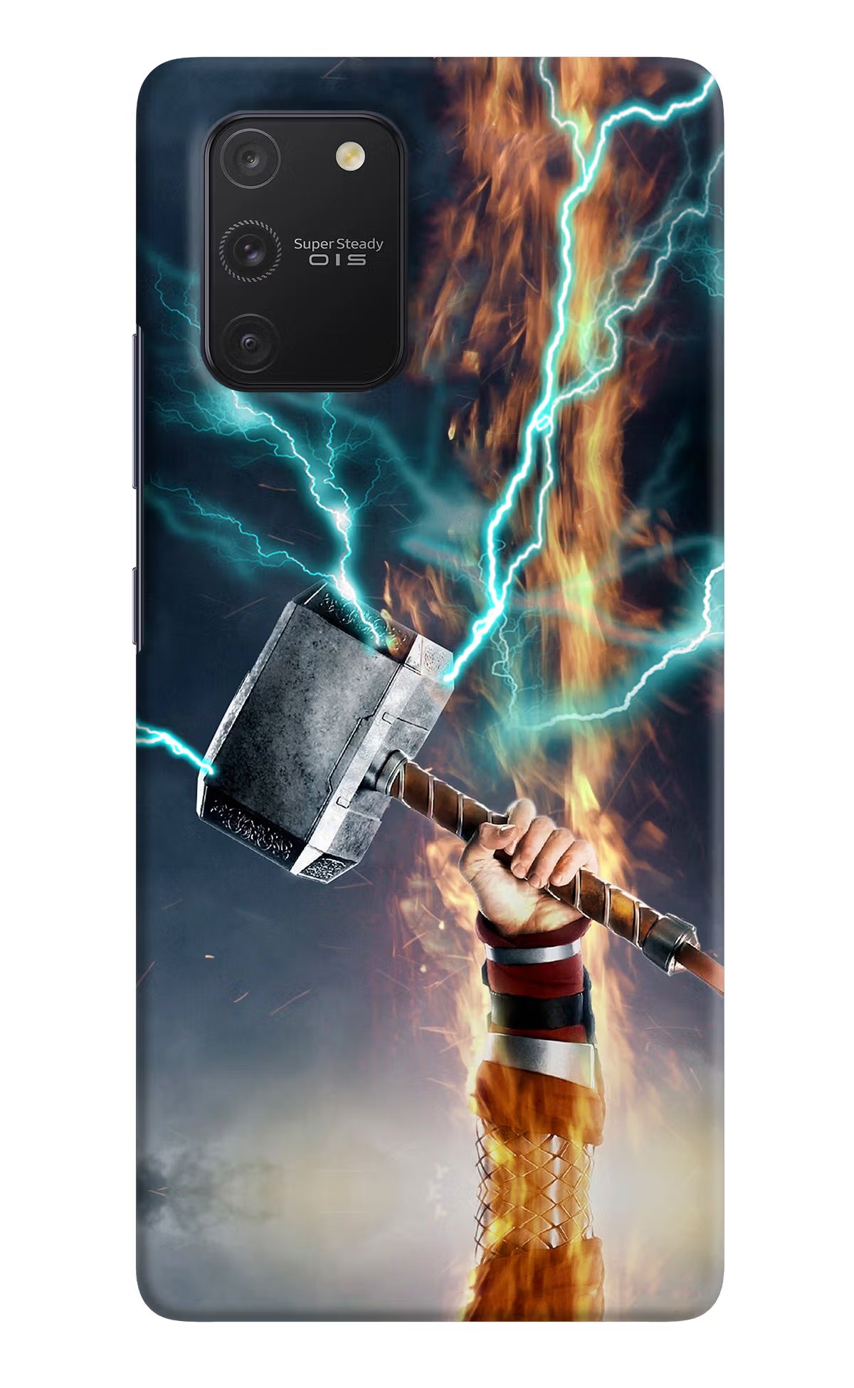 Thor Hammer Mjolnir Samsung S10 Lite Hard Case Back Cover by Casekaro