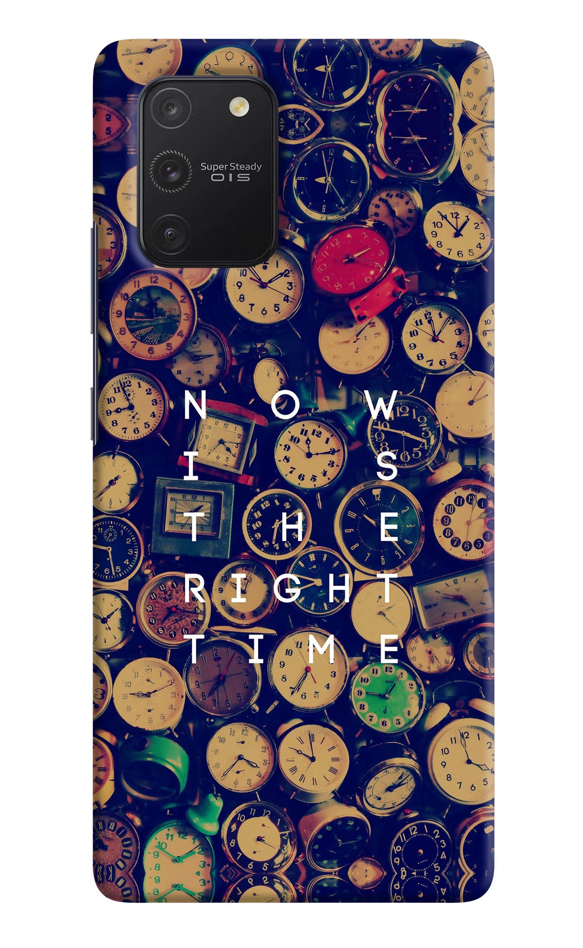 Now is the Right Time Quote Samsung S10 Lite Hard Case Back Cover by Casekaro