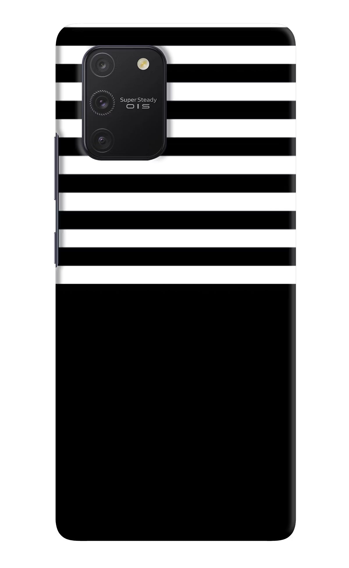 Black and White Print Samsung S10 Lite Hard Case Back Cover by Casekaro