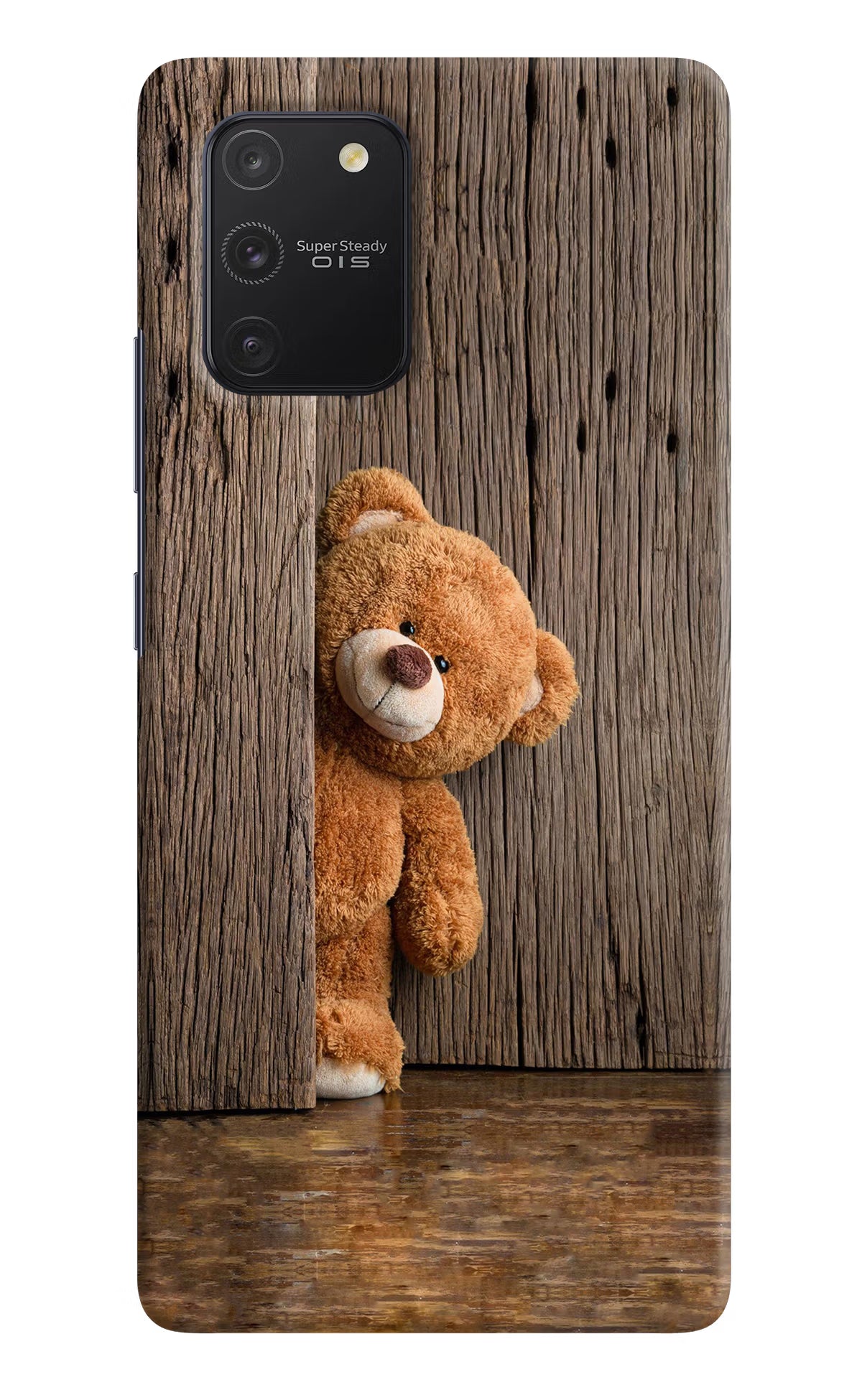 Teddy Wooden Samsung S10 Lite Hard Case Back Cover by Casekaro