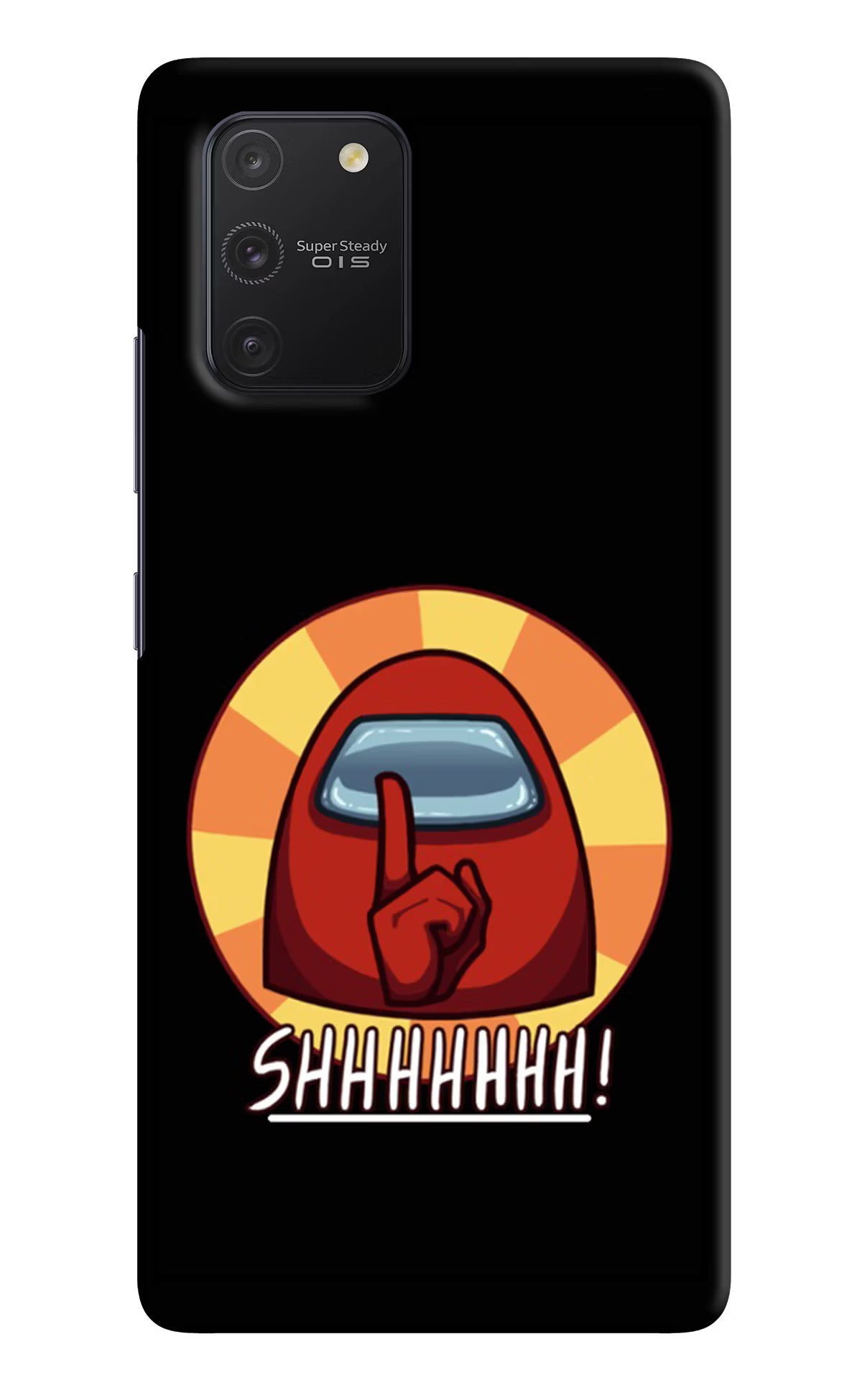Among Us Shhh! Samsung S10 Lite Hard Case Back Cover by Casekaro