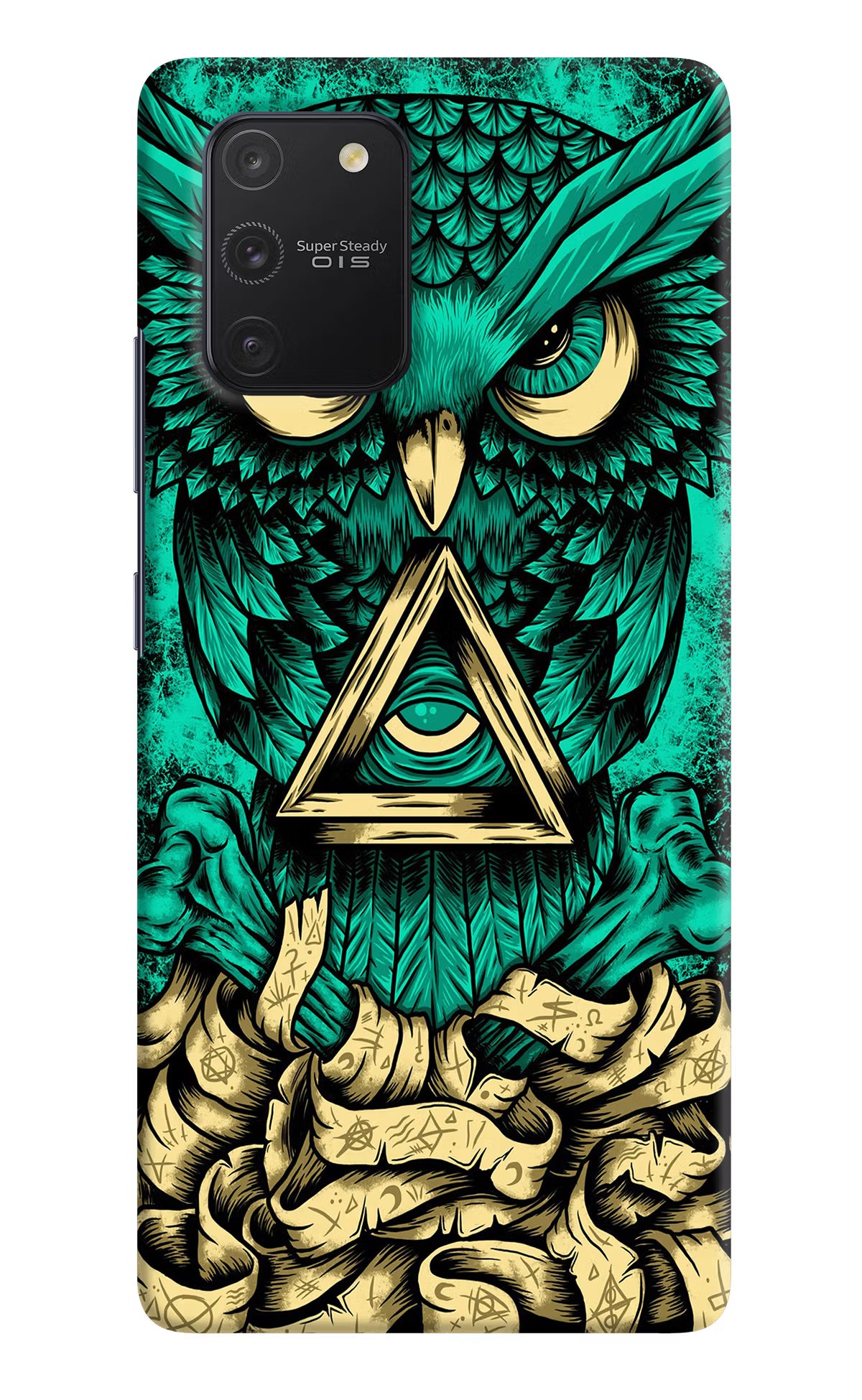 Green Owl Samsung S10 Lite Hard Case Back Cover by Casekaro