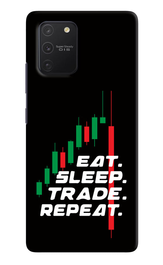 Eat Sleep Trade Repeat Samsung S10 Lite Hard Case Back Cover by Casekaro