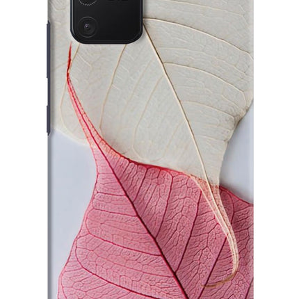 White Pink Leaf Samsung S10 Lite Hard Case Back Cover by Casekaro
