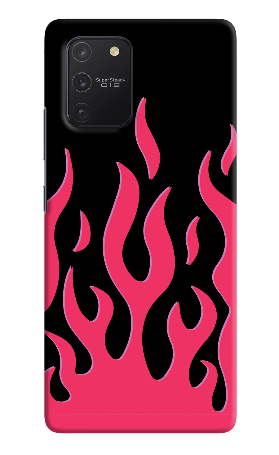 Fire Flames Samsung S10 Lite Back Cover, Hard case