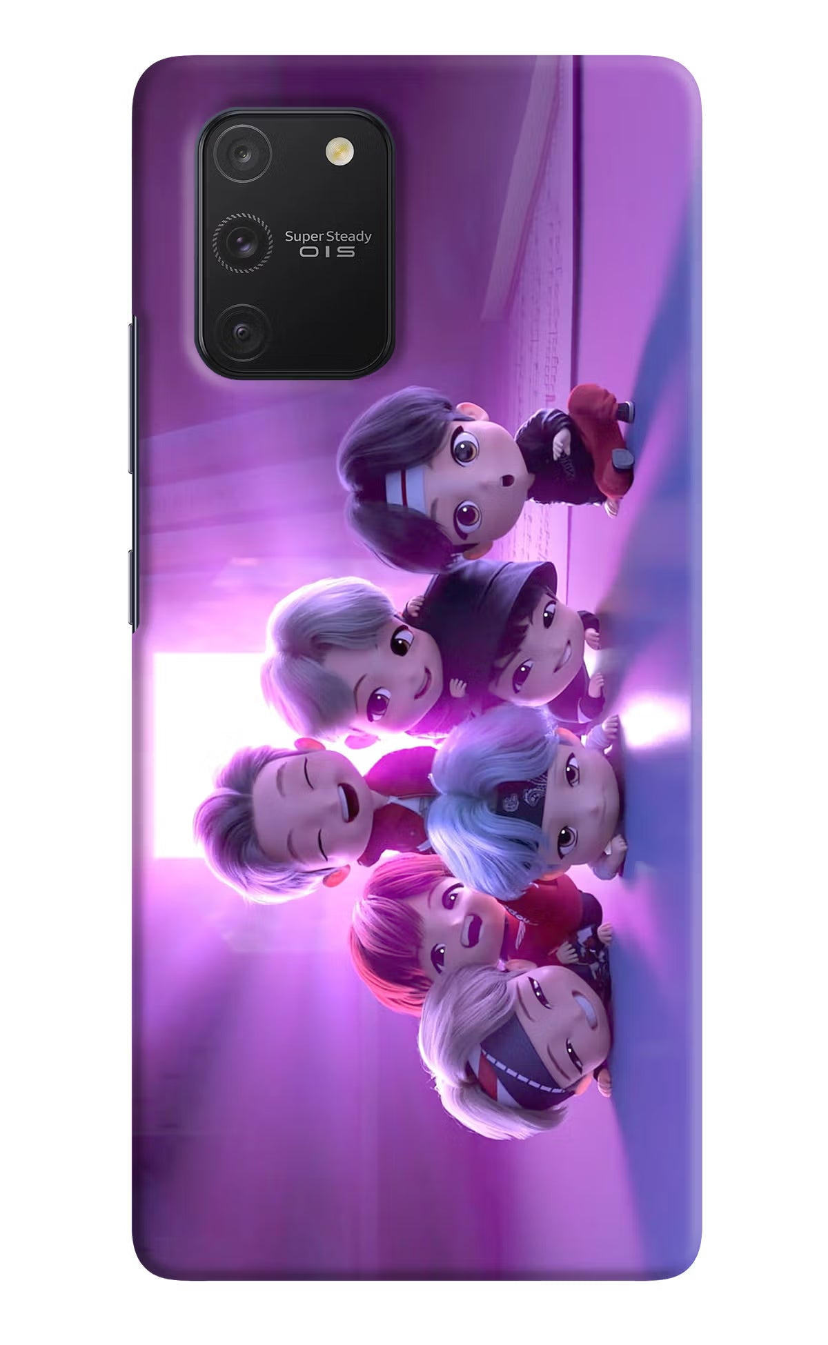 BTS Chibi Samsung S10 Lite Hard Case Back Cover by Casekaro