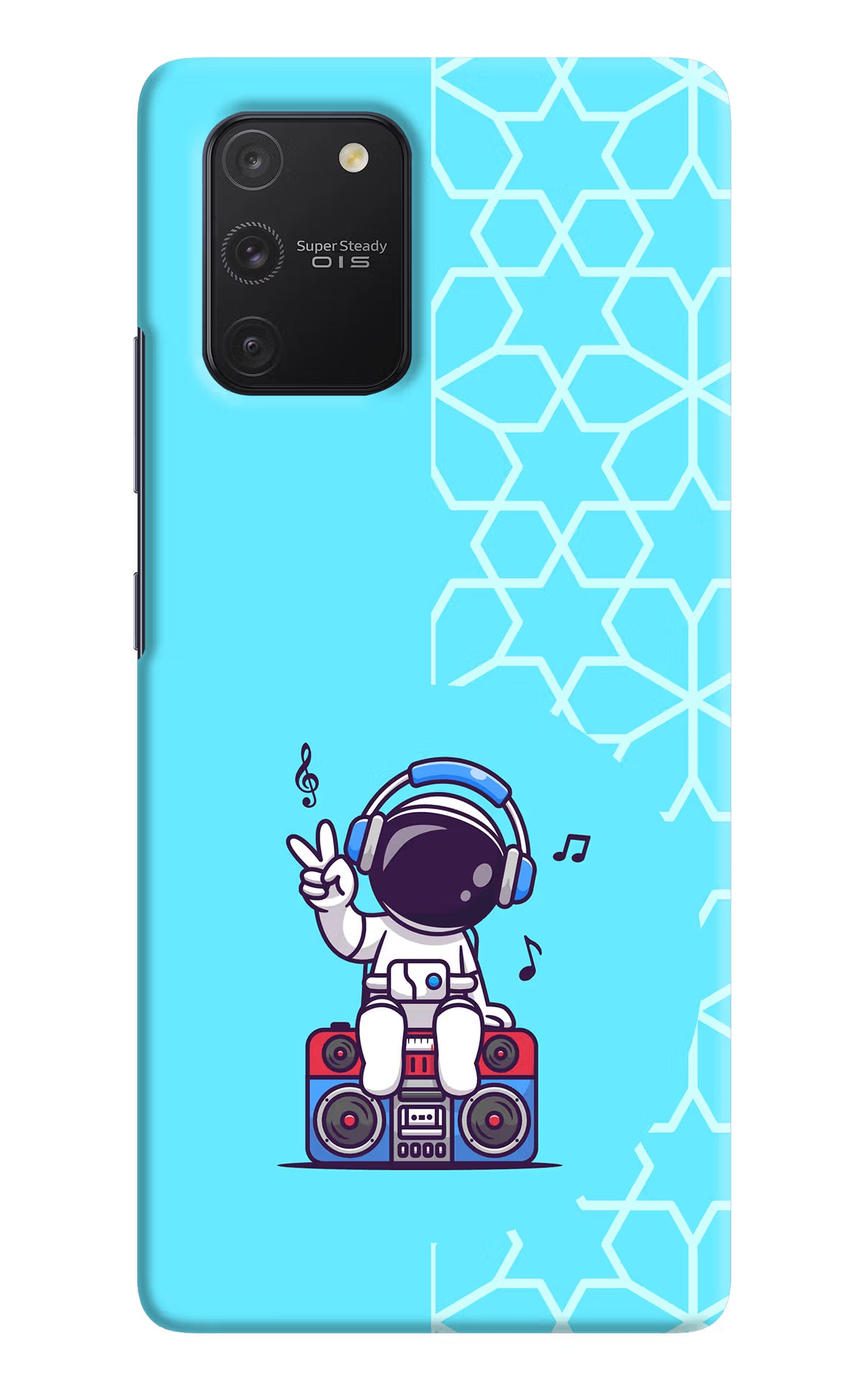 Cute Astronaut Chilling Samsung S10 Lite Hard Case Back Cover by Casekaro
