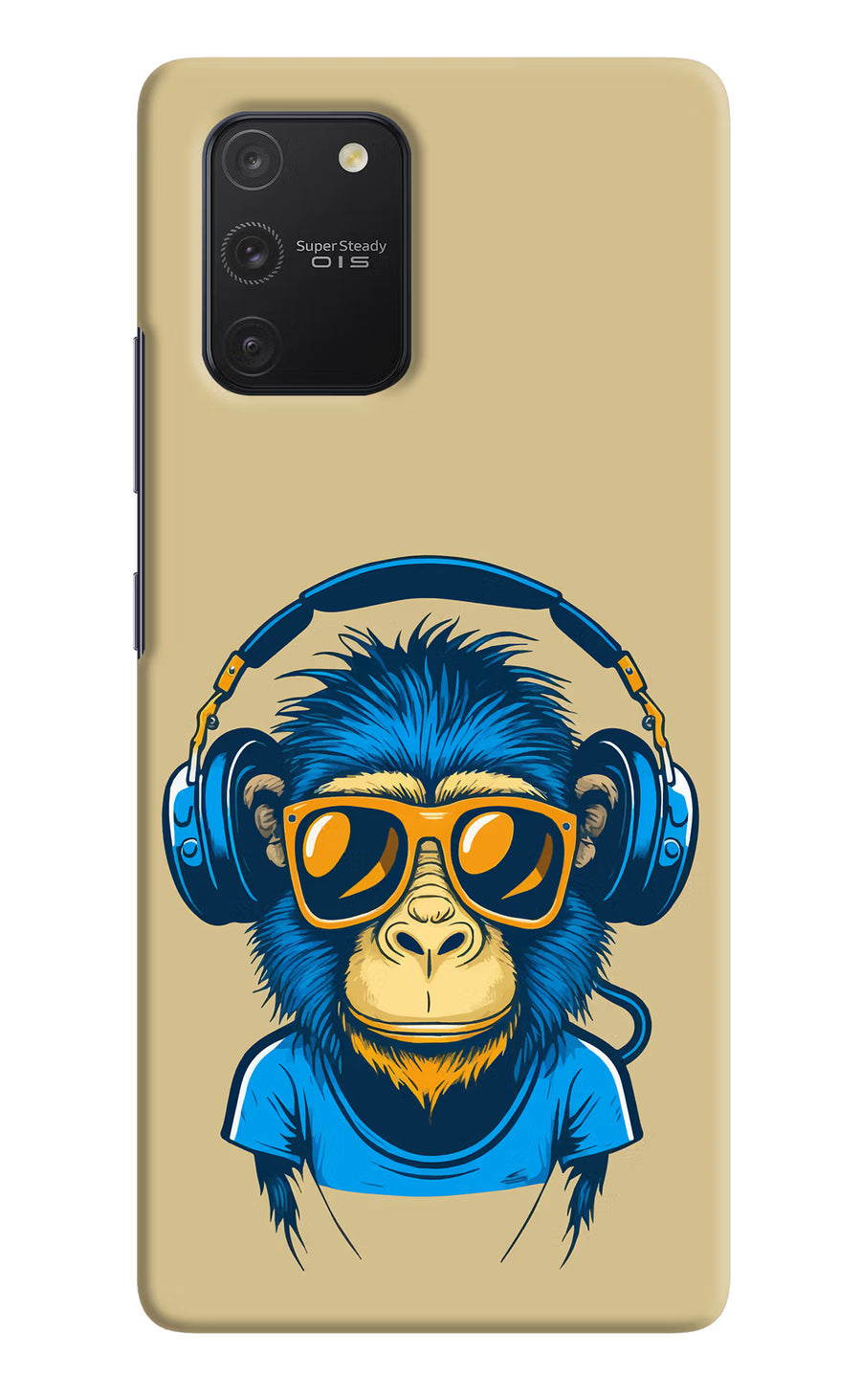Monkey Headphone Samsung S10 Lite Back Cover, Hard case