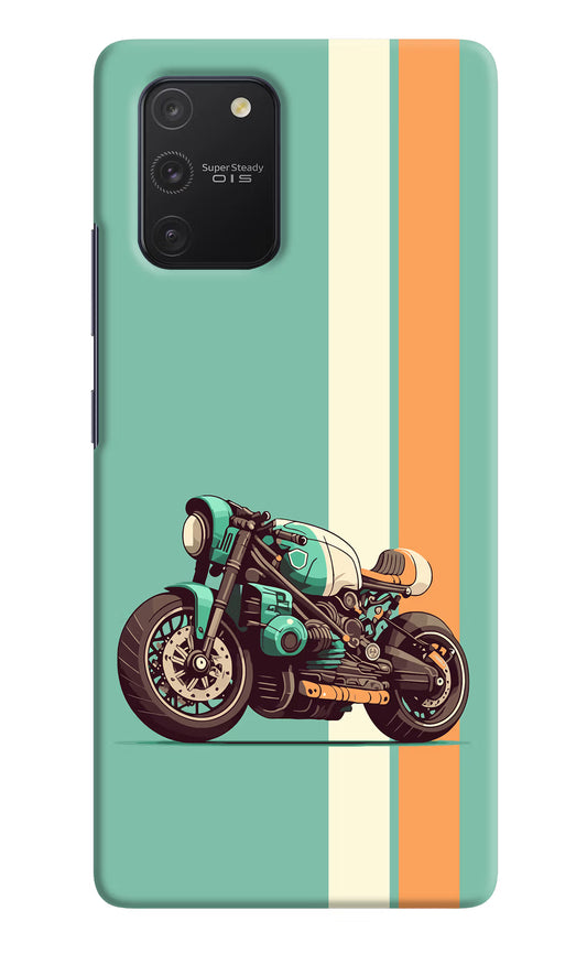 Striped Moto Drift Samsung S10 Lite Hard Case Back Cover by Casekaro