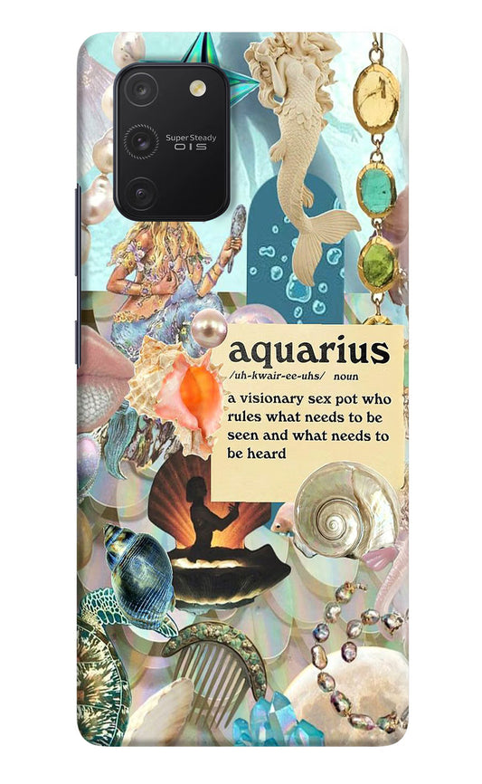 Aquarius Zodiac Samsung S10 Lite Hard Case Back Cover by Casekaro